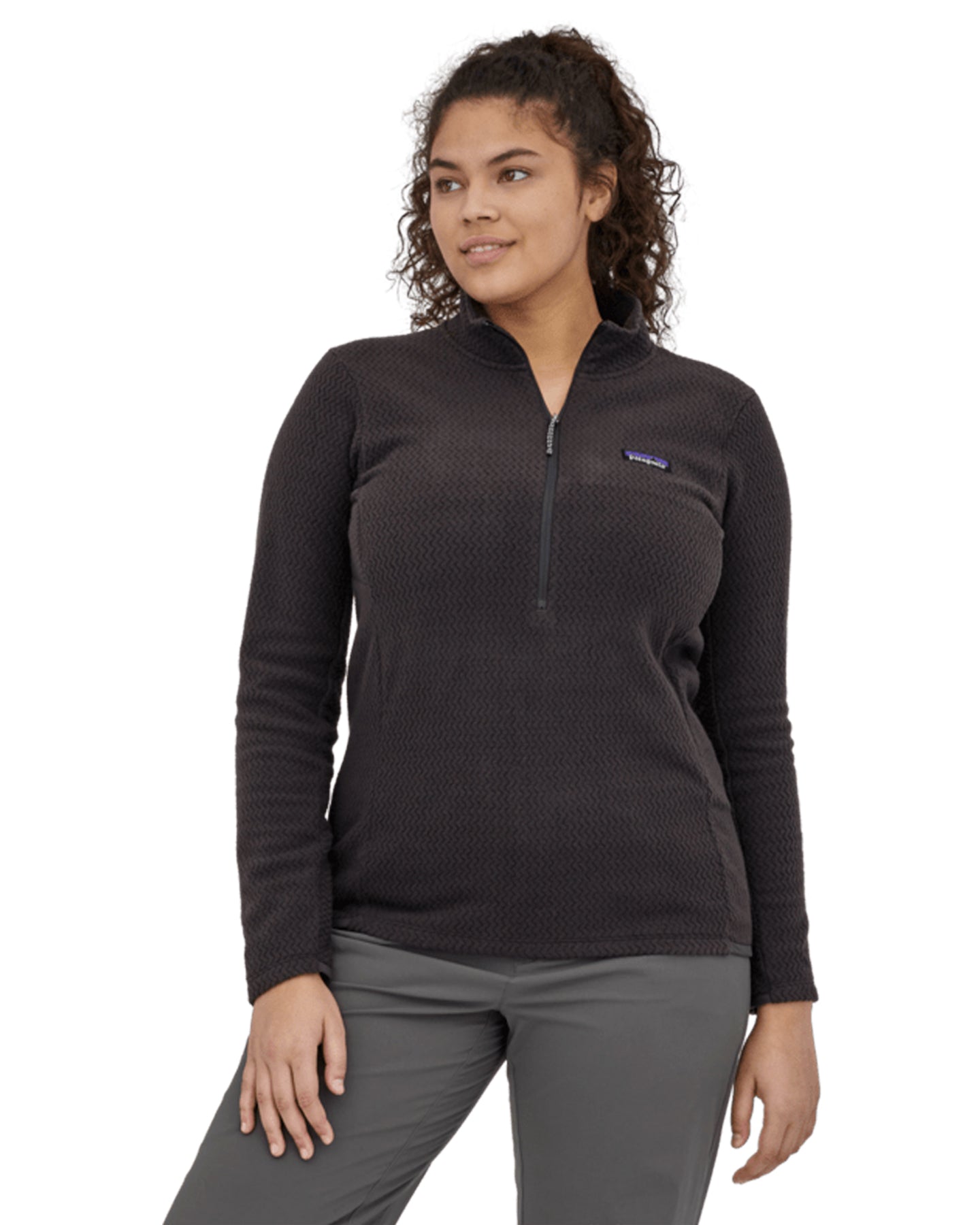 Patagonia R1 Air Women's Zip-Neck - Black Jackets - Trojan Wake Ski Snow