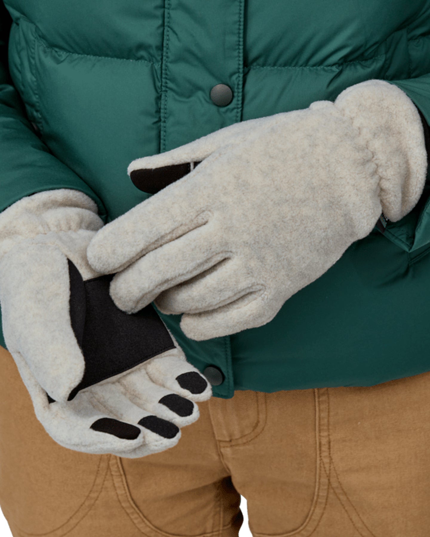 Patagonia Synchilla Gloves - Oatmeal Heather Snow Gloves & Mittens - Trojan Wake Ski Snow