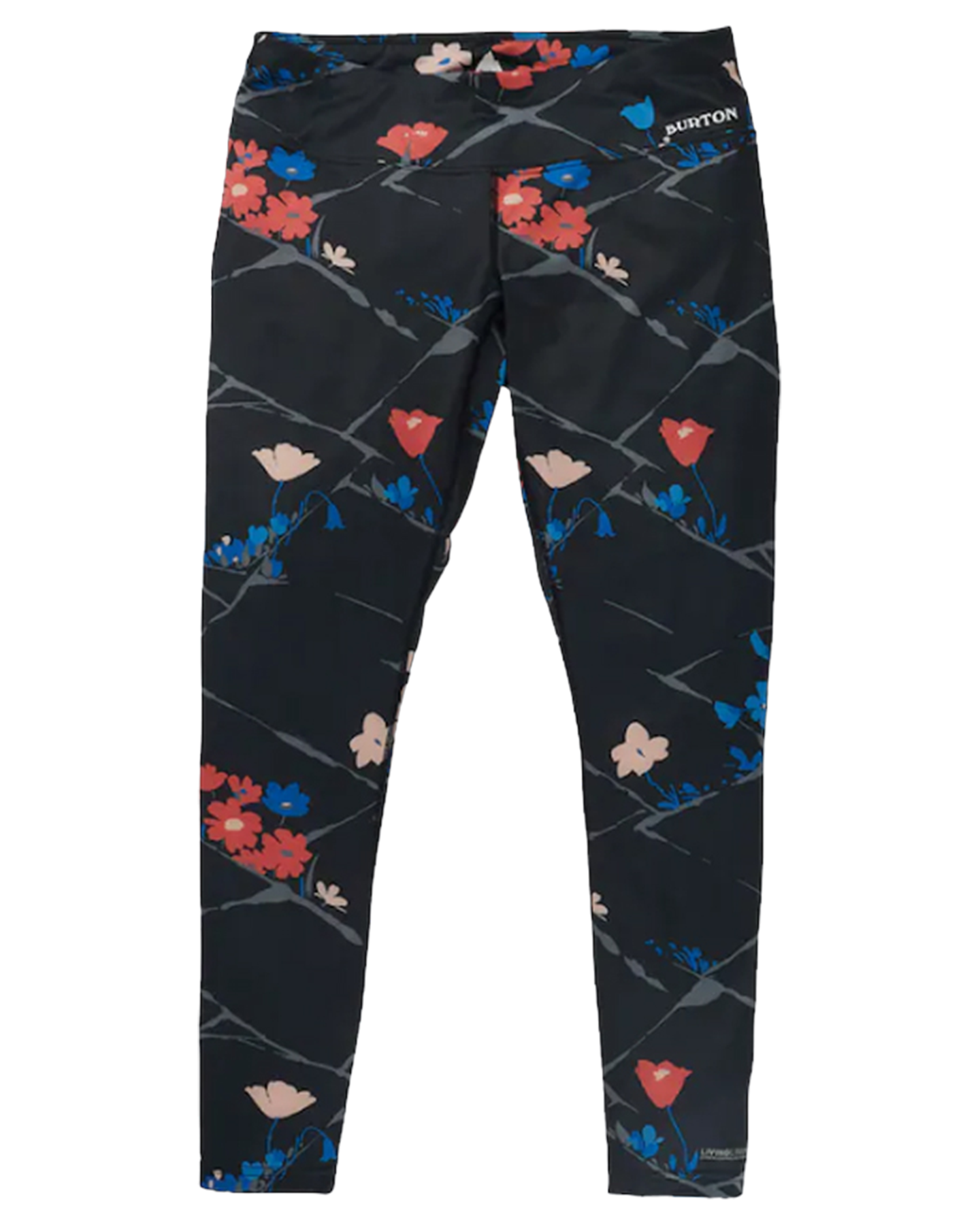 Burton Lightweight x Base Layer Pants Women's - True Black / Landscape Floral Thermals - Trojan Wake Ski Snow