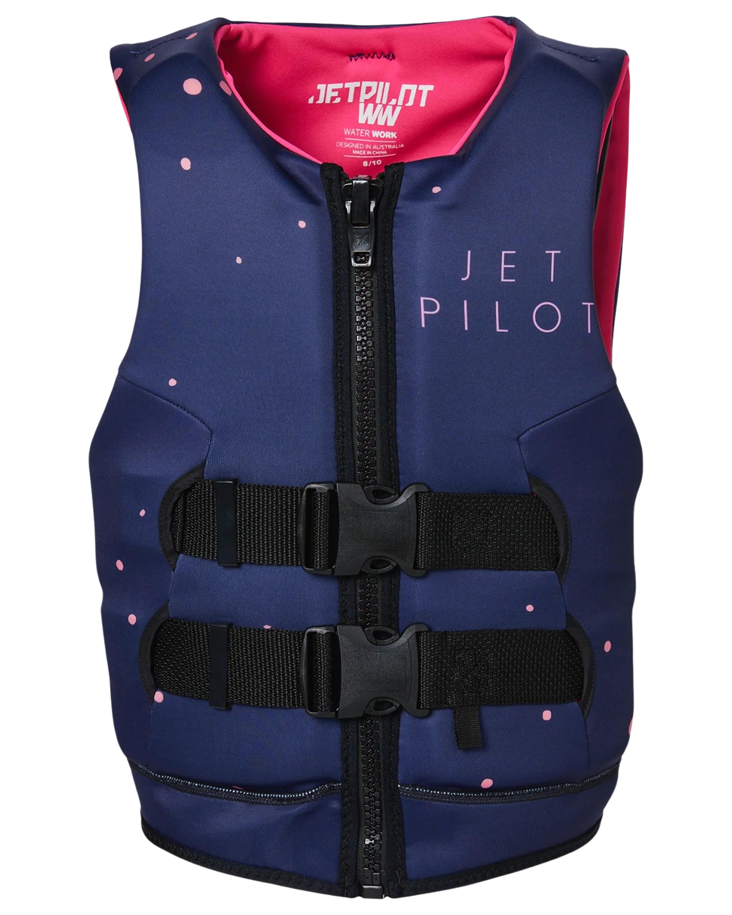 Jetpilot Girls Wings Youth Cause Neo - Navy - 2024 Life Jackets - Trojan Wake Ski Snow