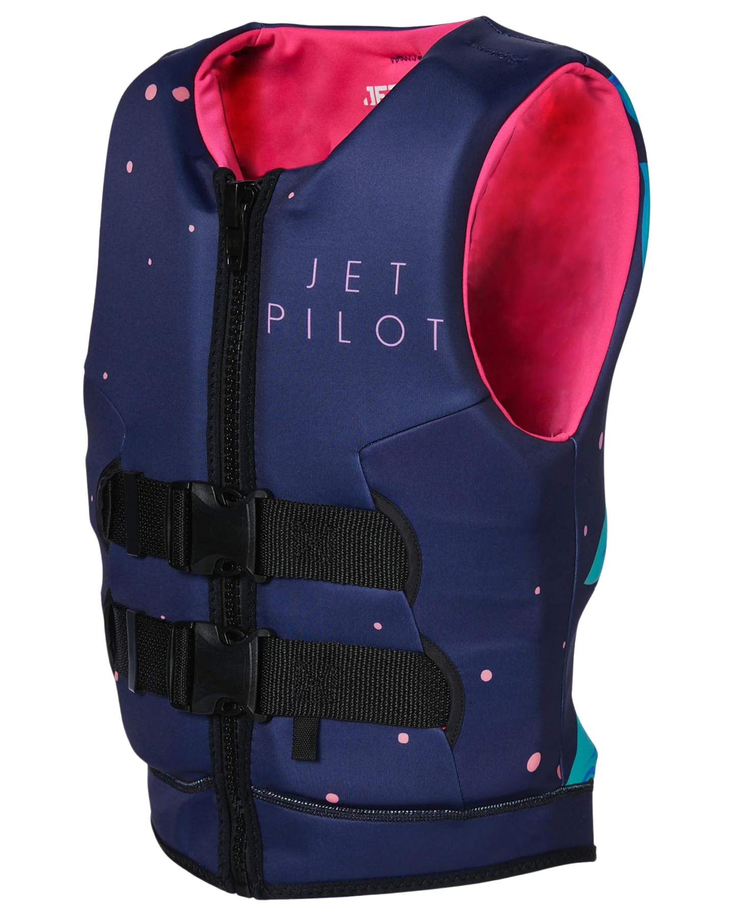 Jetpilot Girls Wings Youth Cause Neo - Navy - 2024 Life Jackets - Trojan Wake Ski Snow