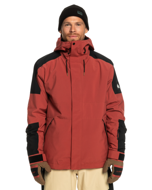 Quiksilver Men's Radicalo Technical Snow Jacket - Marsala Snow Jackets - Trojan Wake Ski Snow