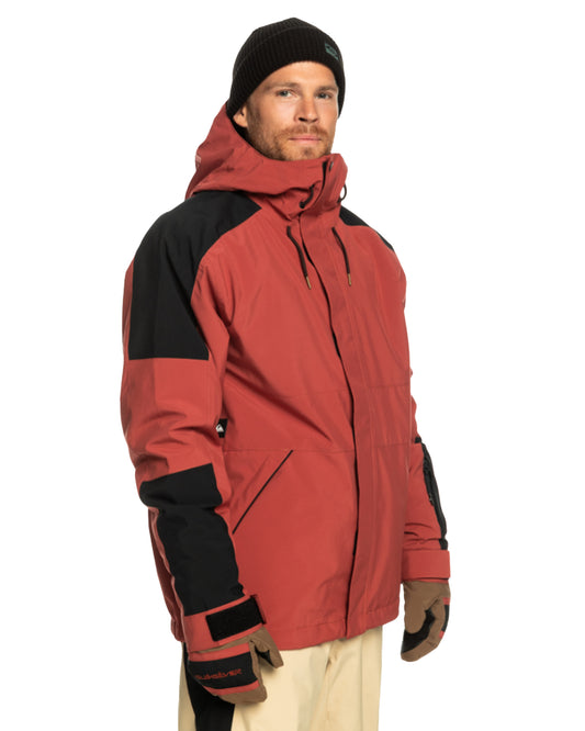 Quiksilver Men's Radicalo Technical Snow Jacket - Marsala Snow Jackets - Trojan Wake Ski Snow
