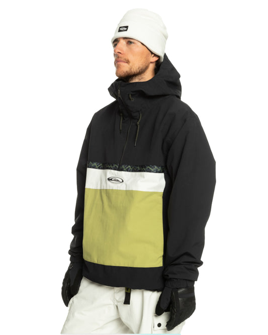 Quiksilver Men's Steeze Technical Snow Jacket - True Black Snow Jackets - Trojan Wake Ski Snow