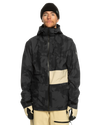 Quiksilver Sammy Carlson Stretch Quest Technical Snow Jacket - Tie Dye True Black Snow Jackets - Trojan Wake Ski Snow