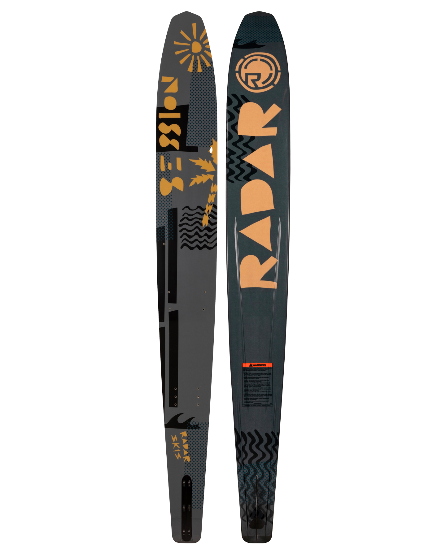 Radar Session Waterski - Gun Metal / Gold - 2025 Water Skis - Trojan Wake Ski Snow