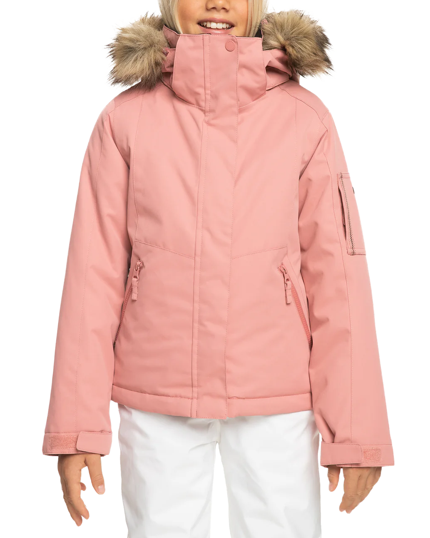 Roxy Girls' 8-16 Meade Technical Snow Jacket - Dusty Rose Snow Jackets - Trojan Wake Ski Snow