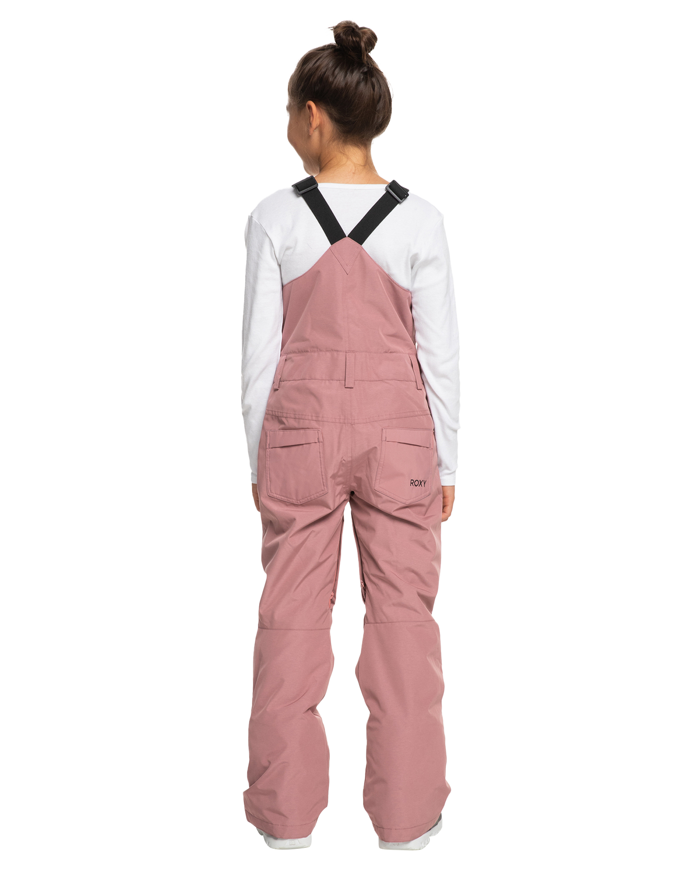 Roxy Girls' 8-16 Non Stop Technical Snow Bib Pants - Dusty Rose Snow Bibs - Trojan Wake Ski Snow