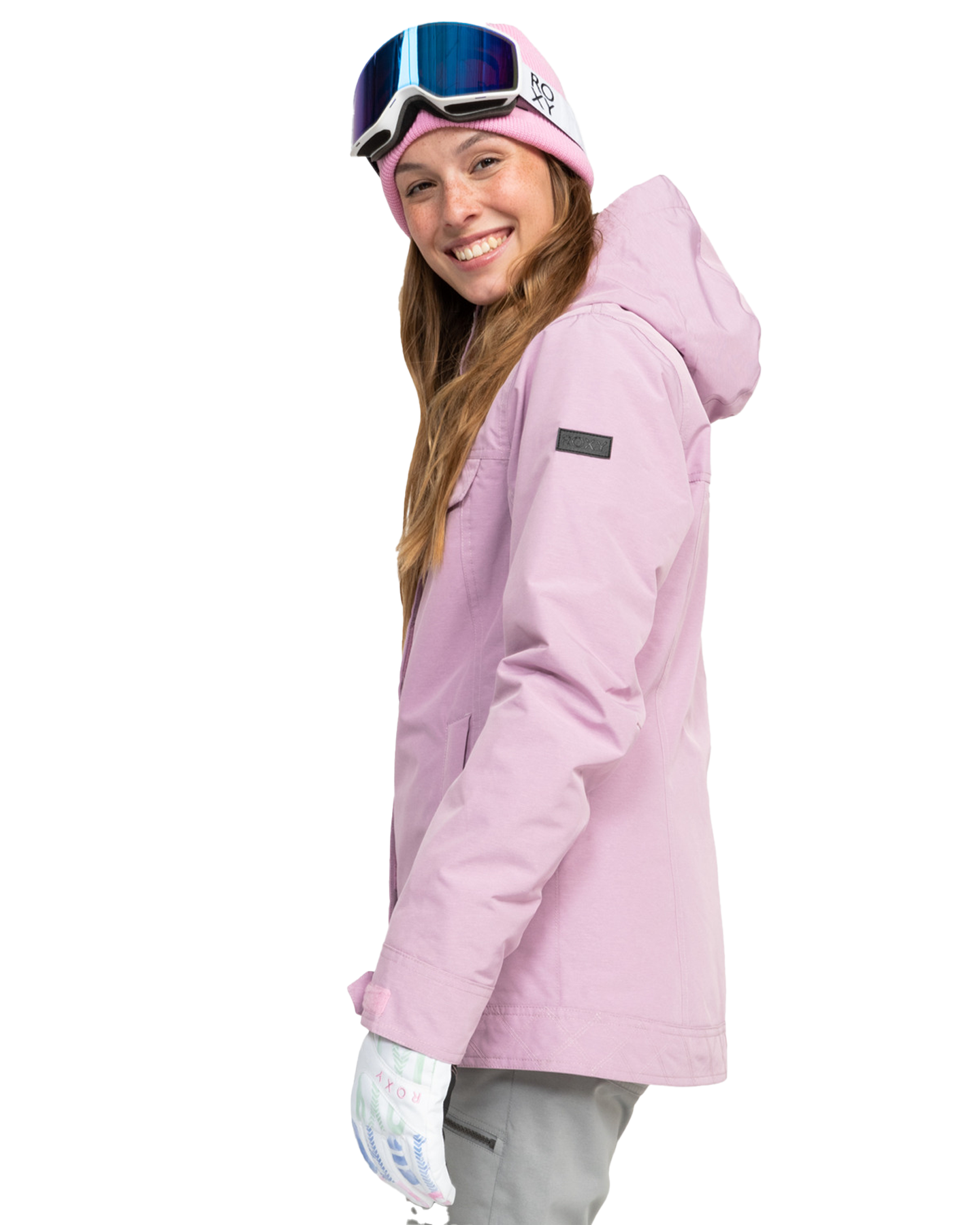 Roxy Women's Billie Technical Snow Jacket - Pink Frosting Snow Jackets - Trojan Wake Ski Snow