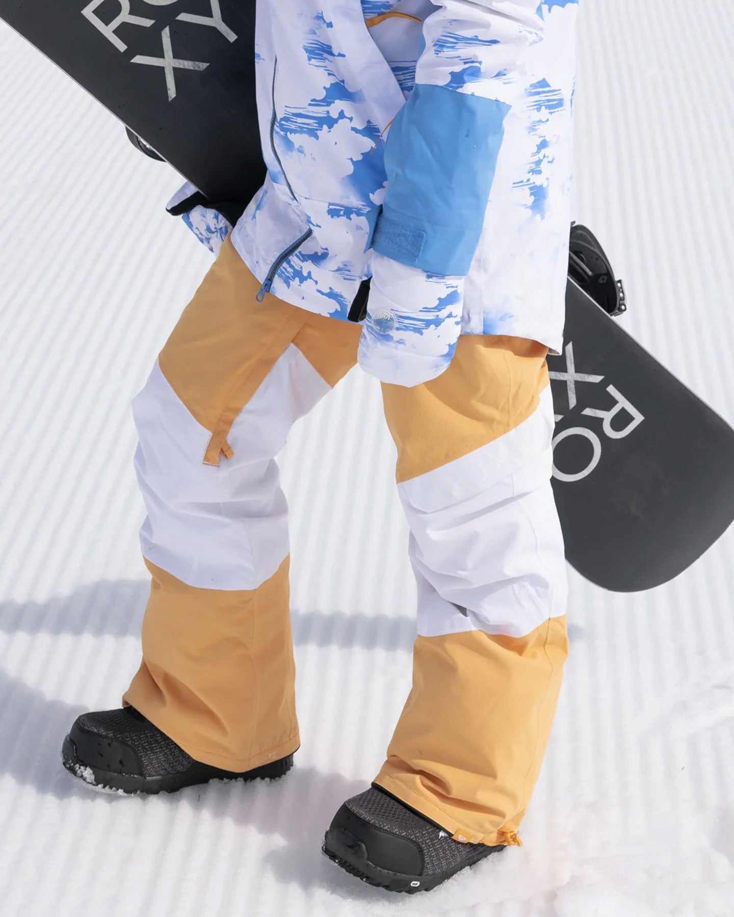 Roxy Women's Chloe Kim Woodrose Technical Snow Pants - Mock Orange Snow Pants - Trojan Wake Ski Snow