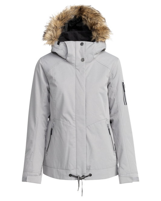 Roxy Women's Meade Technical Snow Jacket - Heather Grey Snow Jackets - Trojan Wake Ski Snow