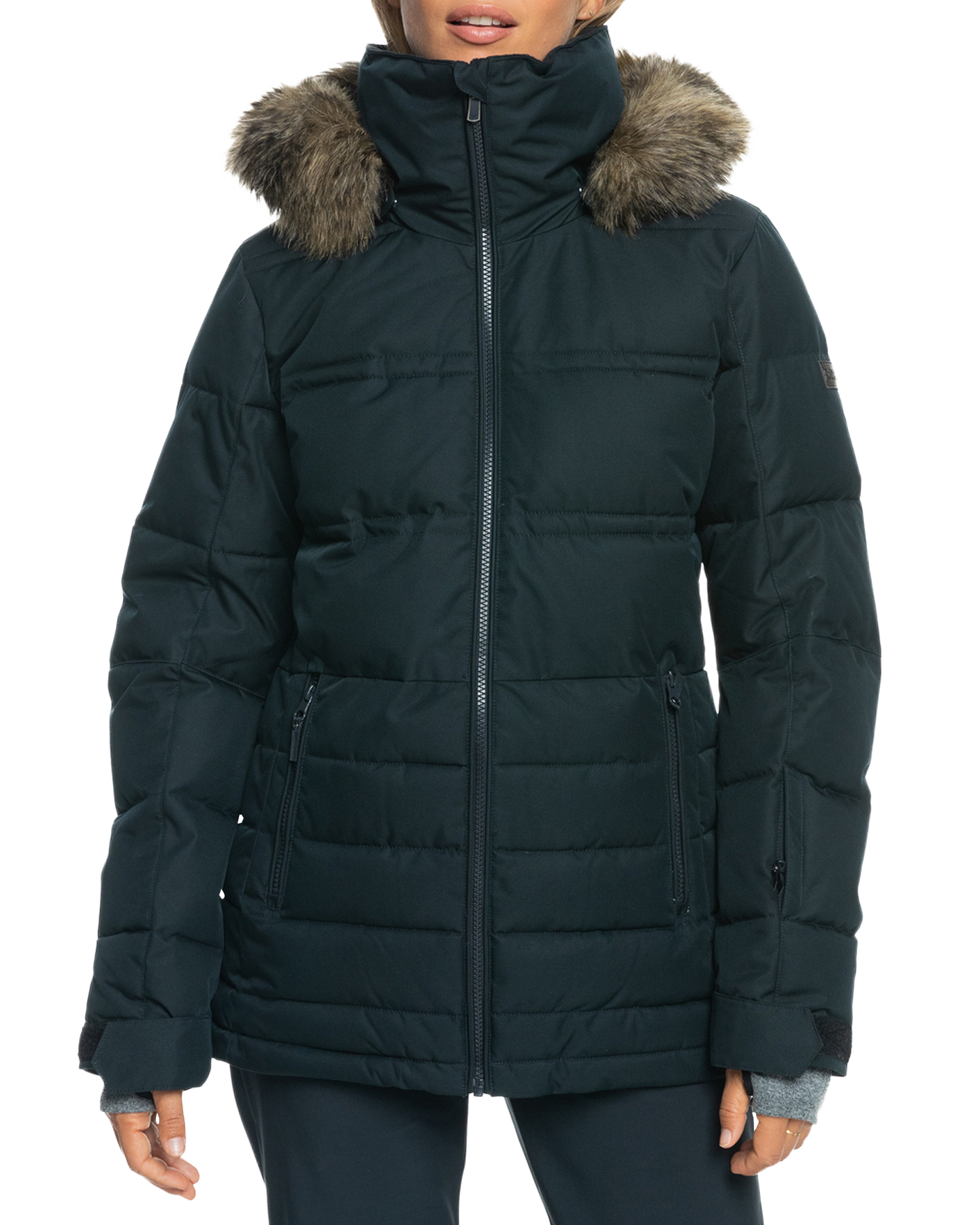 Roxy Women's Quinn Technical Snow Jacket - True Black Snow Jackets - Trojan Wake Ski Snow