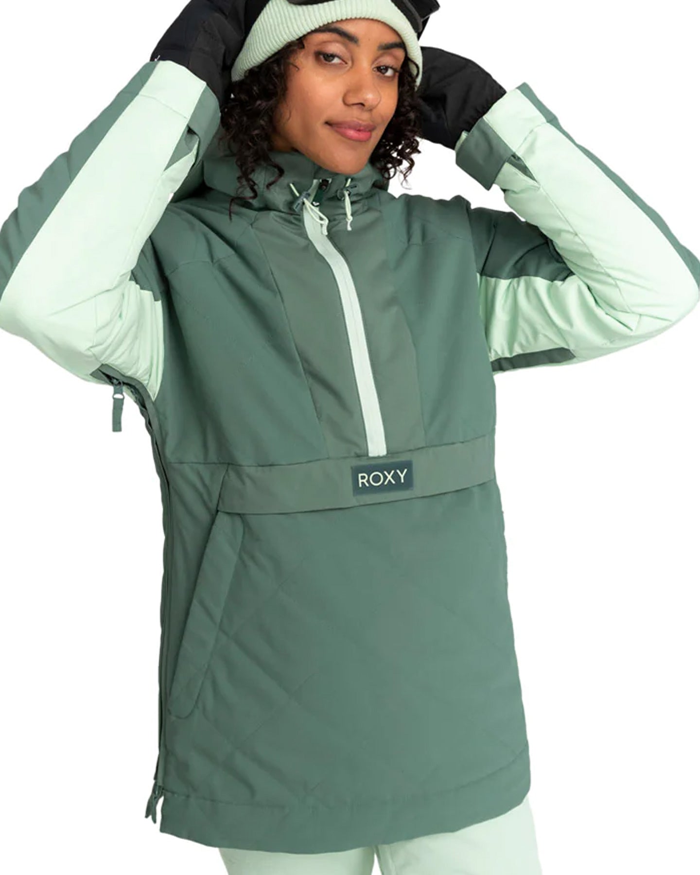 Roxy Women's Radiant Lines Overhead Technical Snow Jacket - Dark Forest Snow Jackets - Trojan Wake Ski Snow