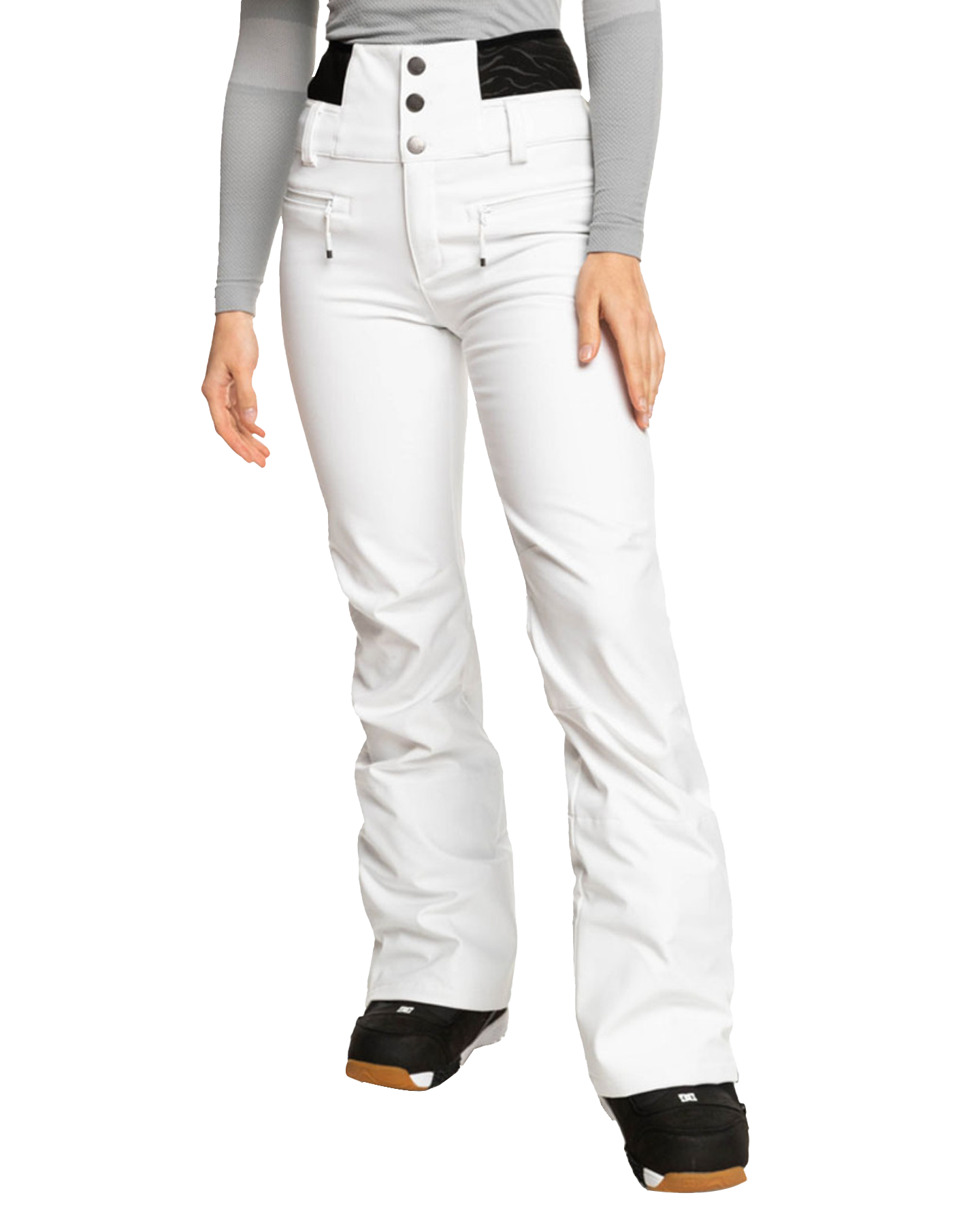 Roxy Women's Rising High Technical Snow Pants - Bright White Snow Pants - Trojan Wake Ski Snow