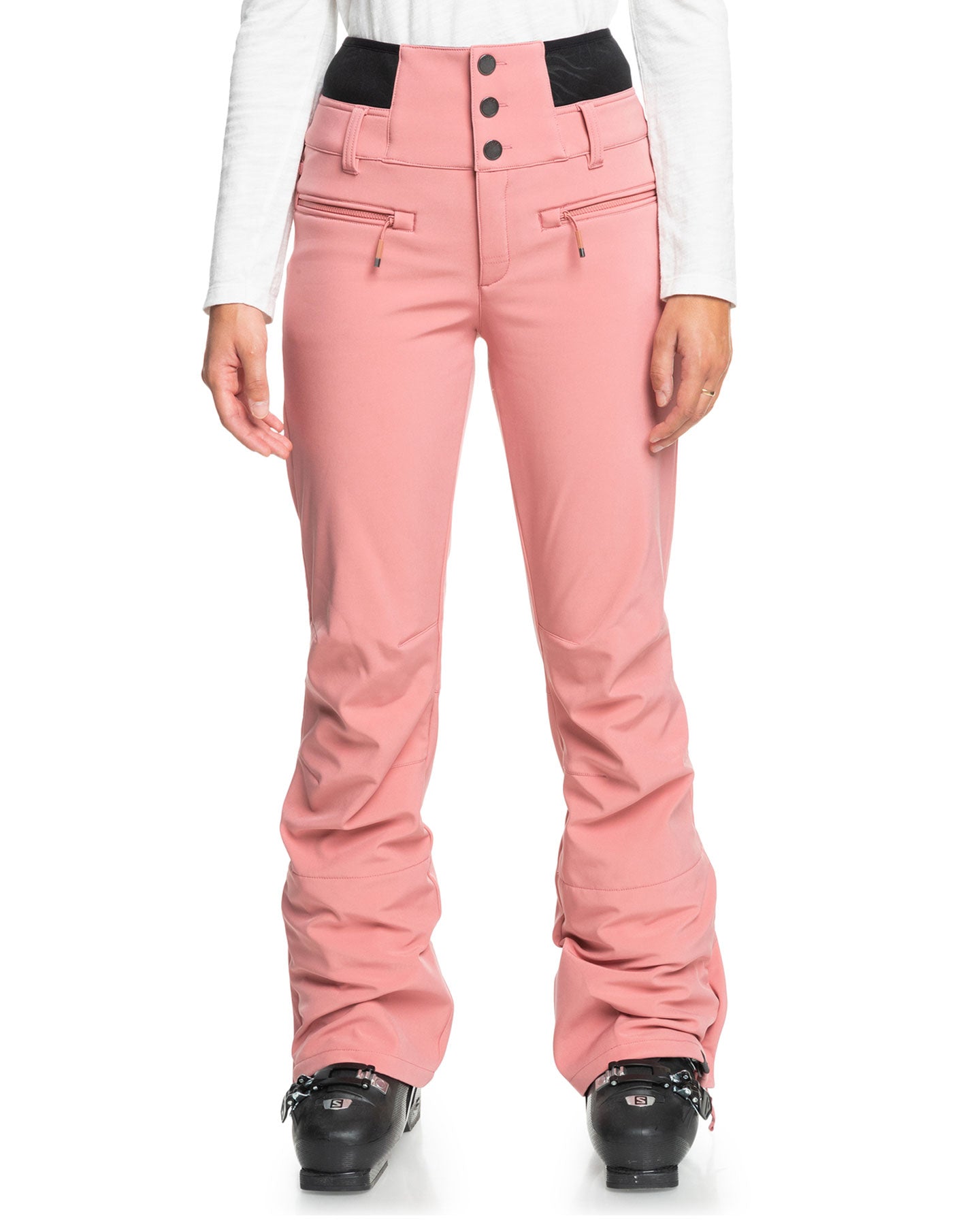 Roxy Women's Rising High Technical Snow Pants - Dusty Rose Snow Pants - Trojan Wake Ski Snow