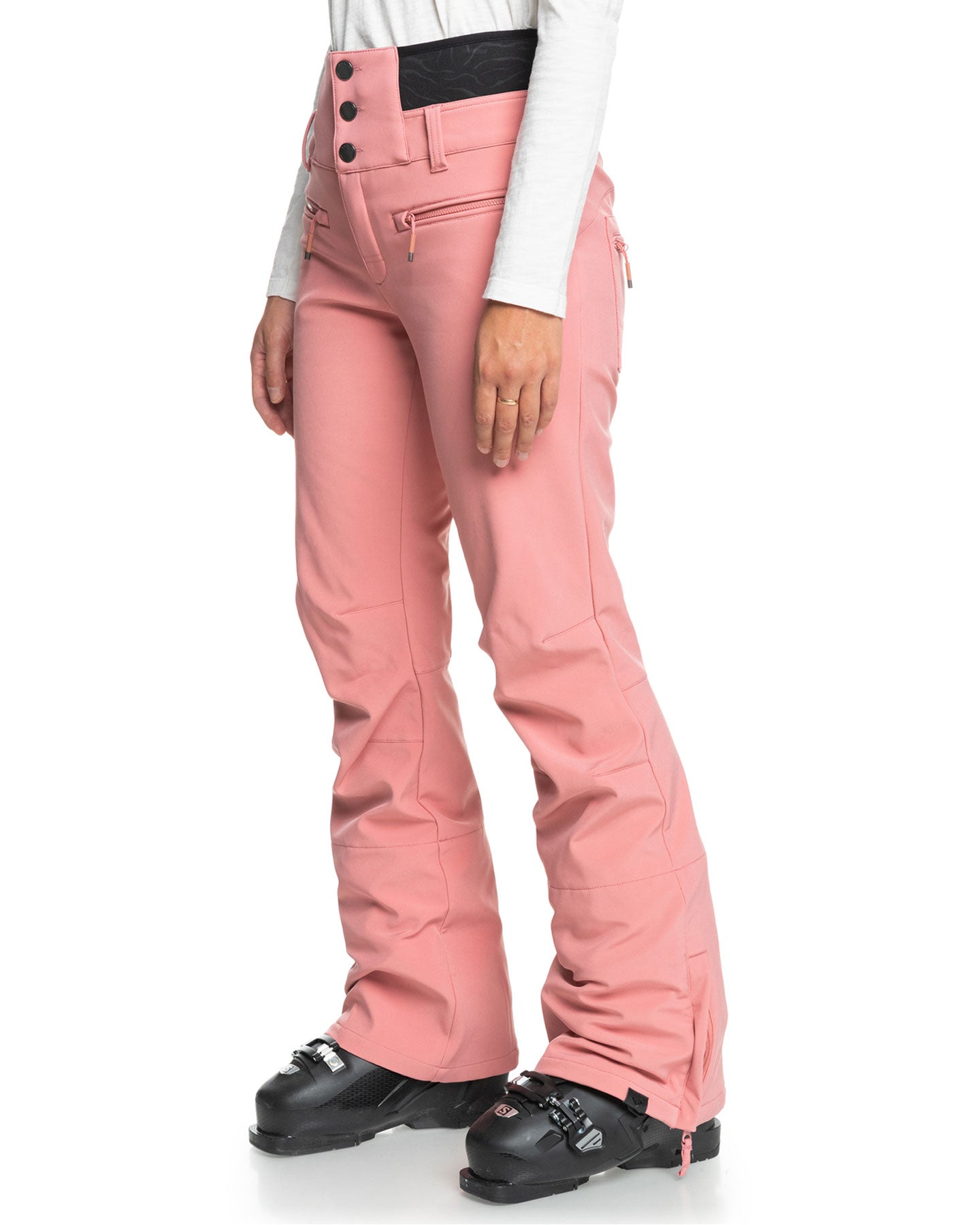 Roxy Women's Rising High Technical Snow Pants - Dusty Rose Snow Pants - Trojan Wake Ski Snow