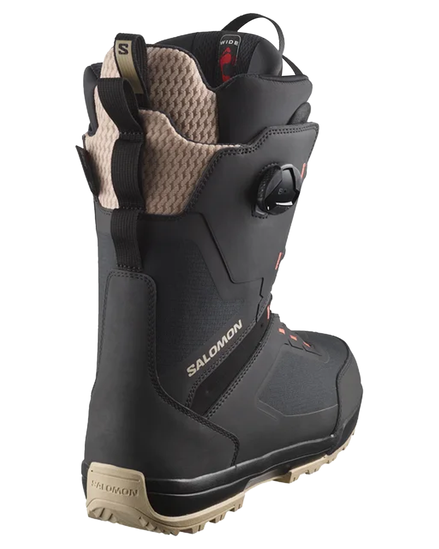 Salomon Echo Dual Boa Wide Snowboard Boots - Spray Green / Black / Hot Coral - 2024 Snowboard Boots - Trojan Wake Ski Snow