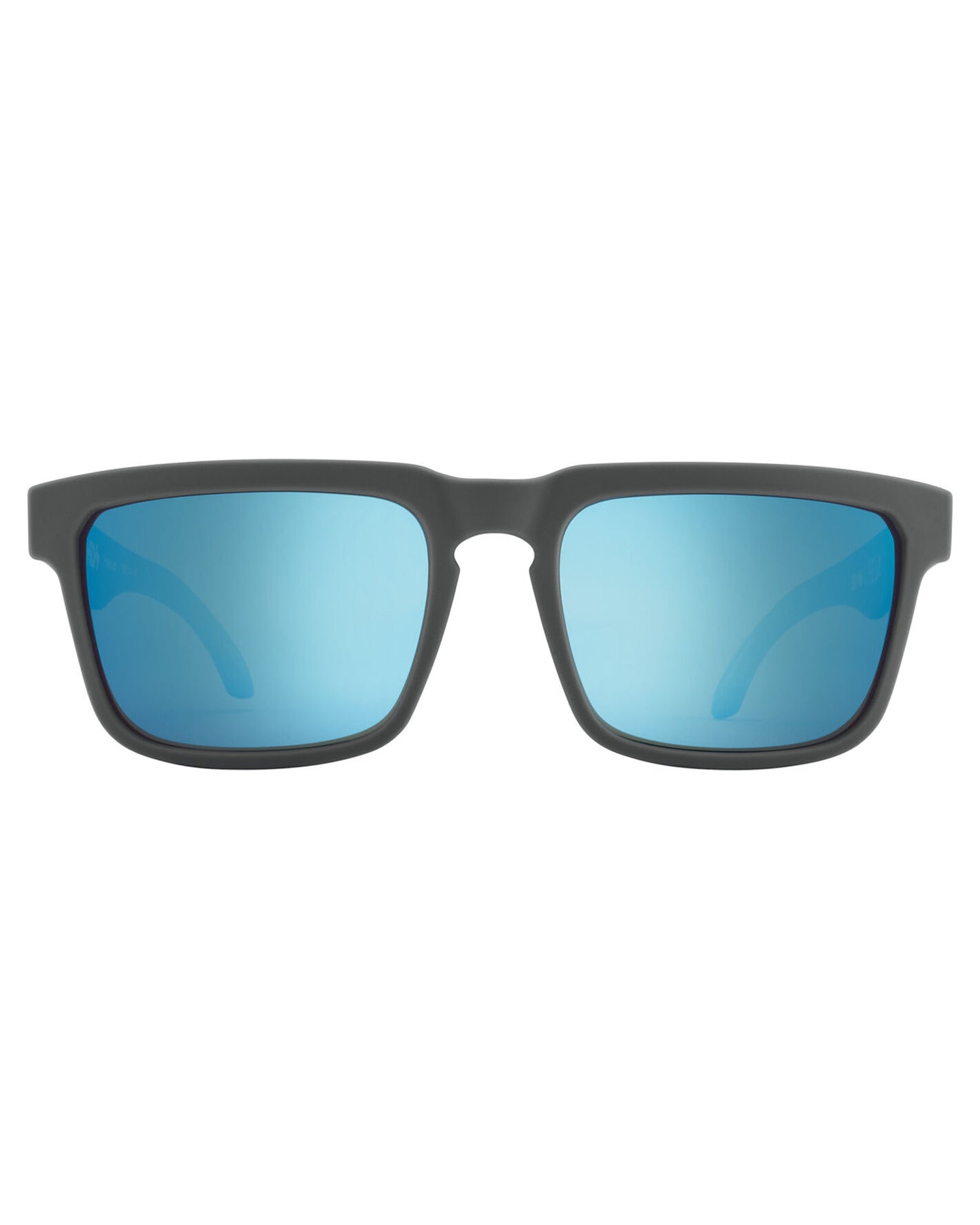 Spy Helm Soft Matte Dark Gray - Happy Gray Green Polar With Light Blue Spectra Mirror Sunglasses - Trojan Wake Ski Snow