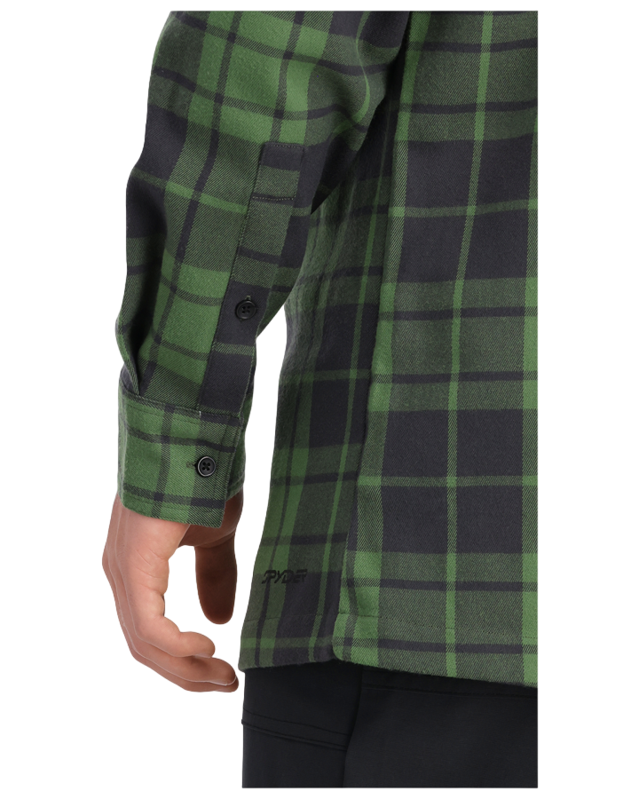 Spyder Elevation Tech Flannel - Pine Plaid - 2023 Hoodies & Sweatshirts - Trojan Wake Ski Snow