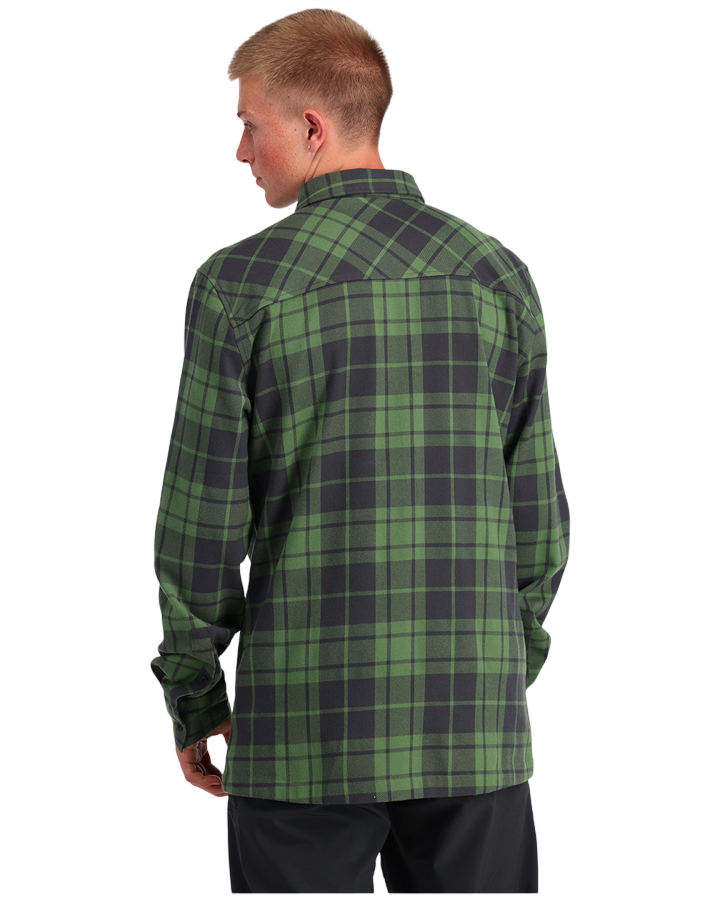 Spyder Elevation Tech Flannel - Pine Plaid - 2023 Hoodies & Sweatshirts - Trojan Wake Ski Snow