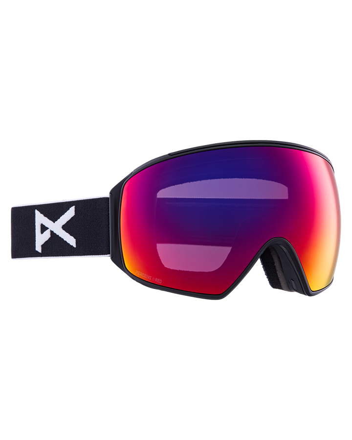 Anon M4 Toric Snow Goggles + Bonus Lens + Mfi® Face Mask - Black/Perceive Sunny Red Lens Snow Goggles - Trojan Wake Ski Snow