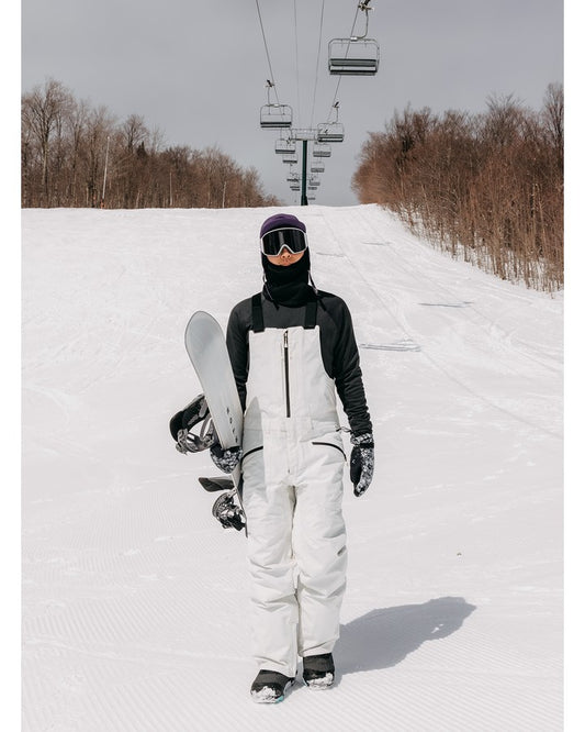 Burton Men's Reserve Gore‑Tex 2L Bib Pants - Stout White Men's Snow Bibs - Trojan Wake Ski Snow