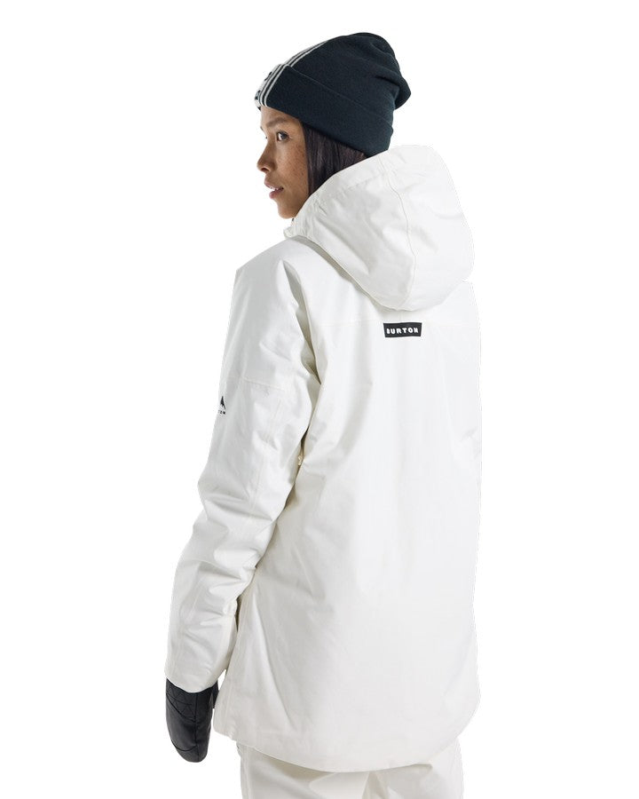 Burton Women's Pillowline Gore-Tex 2L Anorak Snow Jacket - Stout White Snow Jackets - Trojan Wake Ski Snow