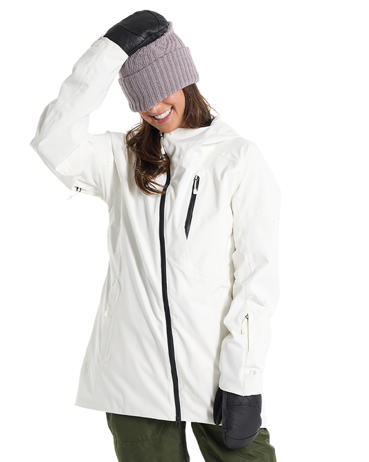 Burton Women's Pyne 2L Snow Jacket - Stout White Snow Jackets - Trojan Wake Ski Snow