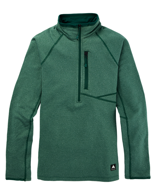 Burton Women's Stockrun Grid Half-Zip Fleece - Botanical Garden - 2023 Hoodies & Sweatshirts - Trojan Wake Ski Snow