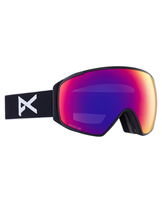 Anon M4S Toric Snow Goggles + Bonus Lens + Mfi® Face Mask - Black/Perceive Sunny Red Lens Snow Goggles - Trojan Wake Ski Snow