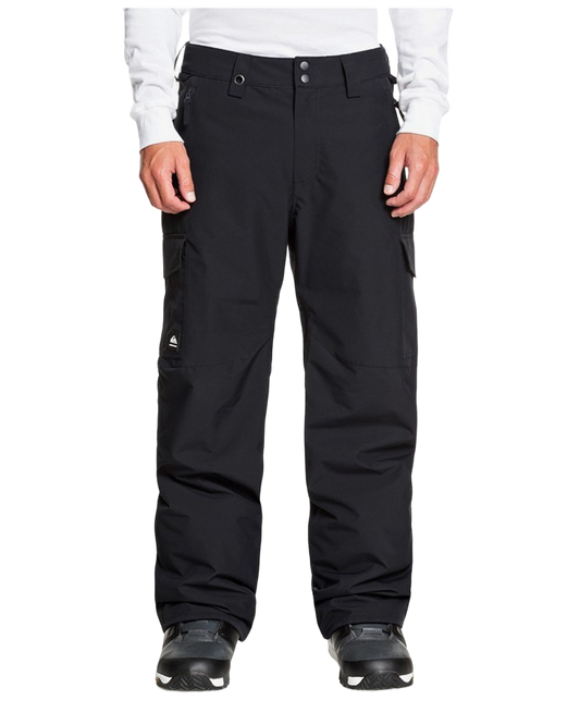 Quiksilver Men's Porter Snow Pants - True Black Snow Pants - Trojan Wake Ski Snow