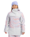 Roxy Chloe Kim Overhead Womens Snow Jacket - Gray Violet Marble - 2023 Snow Jackets - Trojan Wake Ski Snow